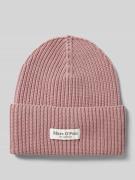 MARC O POLO Beanie mit Label-Patch in Altrosa, Größe 1