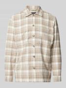 MARC O POLO Regular Fit Overshirt aus reinem Baumwoll-Flanell in Offwh...