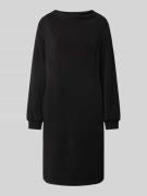 s.Oliver BLACK LABEL Loose Fit Sweat-Kleid mit gelegtem Kragen in Blac...