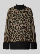 Vero Moda Regular Fit Strickpullover mit Animal-Print Modell 'MARS' in...