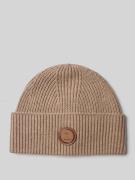 JOOP! Collection Beanie mit Label-Badge Modell 'Feranto' in Camel, Grö...