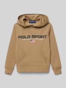 Polo Sport Regular Fit Hoodie mit Baumwolle in Hellbraun, Größe L