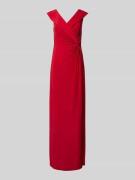 LAUREN DRESSES Abendkleid mit Knotendetail Modell 'LEONIDAS' in Rot, G...