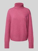 Marc O'Polo Denim Strickpullover mit Rollkragen in Fuchsia, Größe L