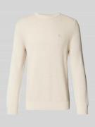 MARC O POLO Regular Fit Strickpullover aus reiner Baumwolle mit Logo-S...