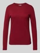 s.Oliver RED LABEL Slim Fit Langarmshirt mit Muschelkante in Bordeaux,...