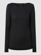 MARC O POLO Longsleeve aus Bio-Baumwolle in Black, Größe L