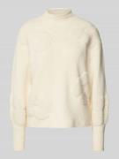 Zero Strickpullover mit Turtleneck in Offwhite, Größe 36