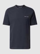 MARC O POLO T-Shirt mit Logo-Stitching in Marine, Größe L