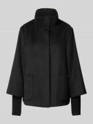 s.Oliver BLACK LABEL Relaxed Fit Jacke aus Woll-Mix mit Rippbündchen i...