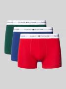 Tommy Hilfiger Trunks mit elastischem Logo-Bund im 3er-Pack in Rot, Gr...