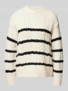 TOM TAILOR DENIM Regular Fit Strickpullover mit Wolle in Offwhite, Grö...