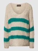 miss goodlife Strickpullover mit Streifenmuster aus Wolle-Alpaka-Mix i...