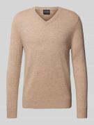 Christian Berg Men Wollpullover mit V-Ausschnitt und Kaschmir-Anteil i...