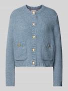 Tommy Hilfiger Strickjacke mit Woll-Anteil und Strukturmuster in Rauch...