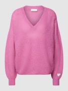 FABIENNE CHAPOT Strickpullover mit V-Ausschnitt Modell 'Airy' in Pink,...