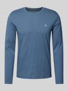 MARC O POLO Regular Fit Langarmshirt aus reiner Baumwolle in Blau, Grö...