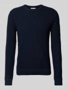 Tom Tailor Regular Fit Strickpullover aus reiner Baumwolle mit Strickm...