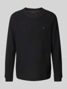 Tommy Hilfiger Longsleeve mit Logo-Stitching in Black, Größe L