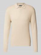 MCNEAL Strickpullover mit Zopfmuster in Beige, Größe L