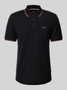 BOSS Poloshirt mit Label-Print Modell 'Parlay' in Black, Größe L