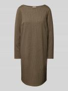 Tom Tailor Knielanges Kleid aus Jacquard mit Hahnentritt und U-Boot-Au...