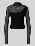 HUGO Longsleeve in semitransparentem Design Modell 'Serani' in Black, ...