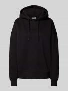 Review Oversized Hoodie mit gerippten Abschlüssen in Black, Größe L