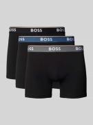 BOSS Boxershorts mit elastischem Logo-Bund im 3er-Pack in Black, Größe...