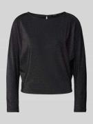 OPUS Longsleeve mit U-Boot-Ausschnitt Modell 'Siglam' in Black, Größe ...