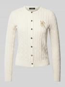 Lauren Ralph Lauren Strickcardigan mit Zopfmuster Modell 'RALHAN' in O...