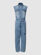 Liu Jo White Jumpsuit in Denim-Optik Modell 'TUTA' in Hellblau, Größe ...