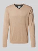 Tom Tailor Regular Fit Strickpullover aus reiner Baumwolle in Sand, Gr...