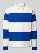 Tommy Hilfiger Sweatshirt mit Polokragen in Royal, Größe L