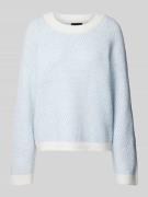 Pieces Regular Fit Strickpullover mit Wollanteil Modell 'OLENA' in Hel...