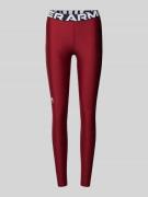 Under Armour Super Skinny Fit Leggings mit Logo-Print in Bordeaux, Grö...