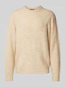 MCNEAL Regular Fit Strickpullover mit Rundhalsausschnitt in Beige Mela...