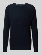 OLYMP Level Five Strickpullover mit gerippten Abschlüssen in Marine, G...