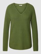 s.Oliver RED LABEL Strickpullover mit V-Ausschnitt in Grass, Größe 34