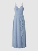 Luxuar Abendkleid aus Chiffon in Bleu, Größe 38