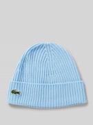 Lacoste Beanie in Strick-Optik in Hellblau, Größe 1