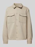 MCNEAL Hemdjacke mit Knopfleiste in Beige, Größe L