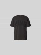 Anine Bing T-Shirt mit Label-Print in Black, Größe S