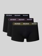 HUGO Trunks mit elastischem Label-Bund im 3er-Pack in Black, Größe L