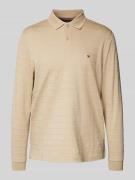 Tommy Hilfiger Poloshirt mit Label-Stitching Modell 'MERC' in Beige, G...