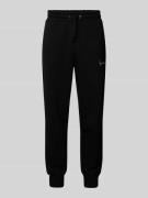 KARL KANI Regular Fit Sweatpants mit Label-Stitching in Black, Größe L