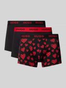 HUGO Trunks mit elastischem Label-Bund im 3er-Pack in Black, Größe L