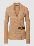 Lauren Ralph Lauren Cardigan mit Zopfmuster Modell 'DONATO' in Camel, ...