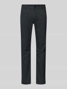 Christian Berg Men Straight Leg Chino mit Strukturmuster in Black, Grö...