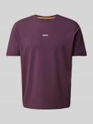 BOSS Orange T-Shirt mit Label-Print in Purple, Größe L